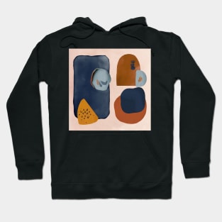 Blush and Navy Abstract Design Hoodie